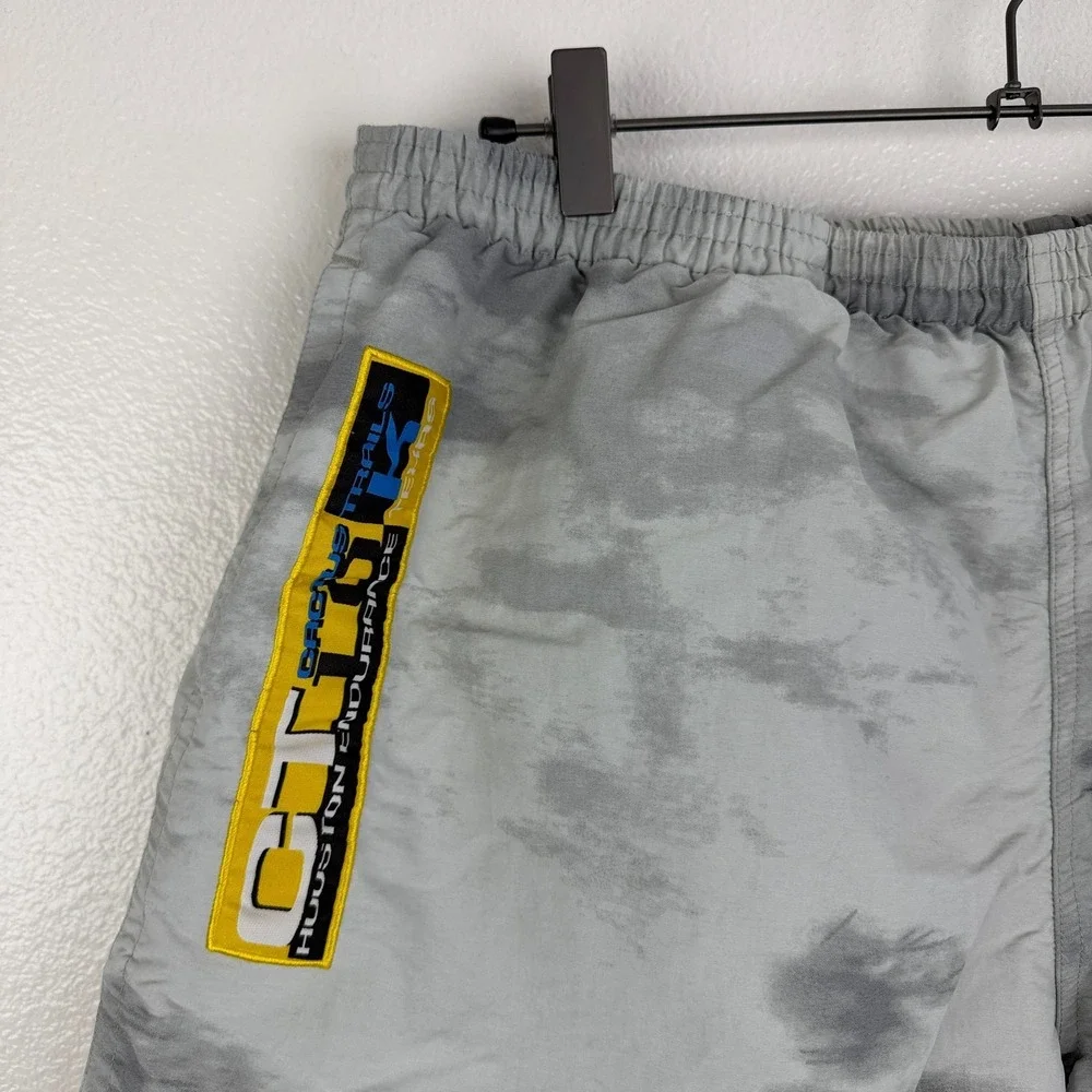 Cactus Jack Shorts Mens 2XL Gray Swim Trunks Trails Tie Dye Patches Beach 5.5